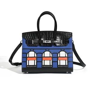 H Birkin 20 CM Sellier Faubourg NIGHT BLUE Epsom PHW collectors piece HOLES
